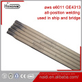 Haste de soldagem de aço galvanizada E6011 1/8 Fabricação de eletrodo